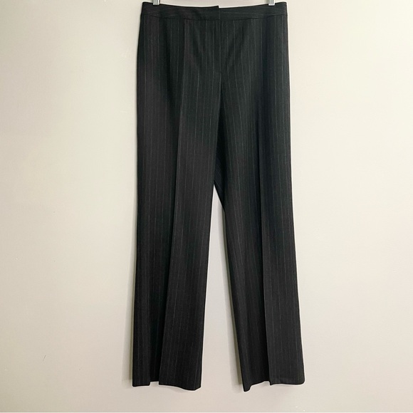 LAFAYETTE 148 NEW YORK Pinstripe Flat Front Wool Trousers - Picture 1 of 7